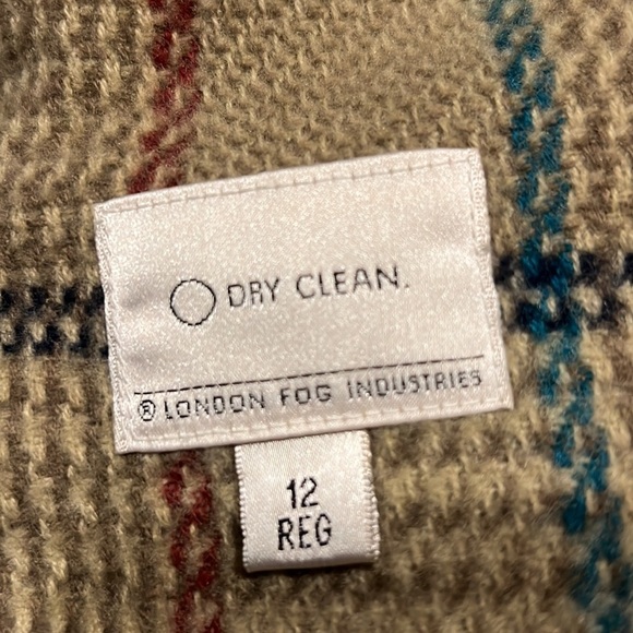 Towne from London fog trench coat color green, size 12 regular - Picture 9 of 11